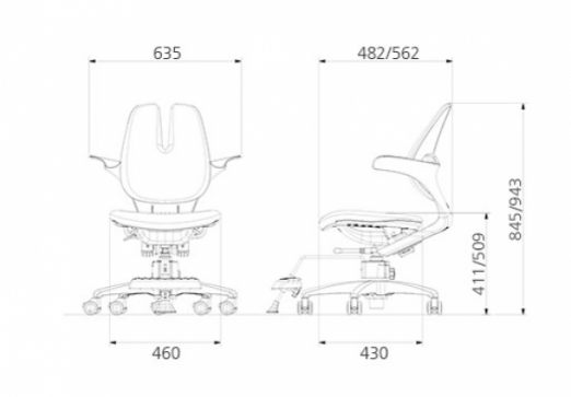 Ортопедическое кресло детское Duorest Duokids Rabbit RA-070SDSF, Цвет: бежевый - 2